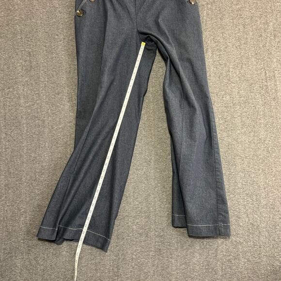 ROBERT LEWIS Women’s Size 10 Dark Wash Wide Leg Denim-Look Pants - Picture 5 of 7